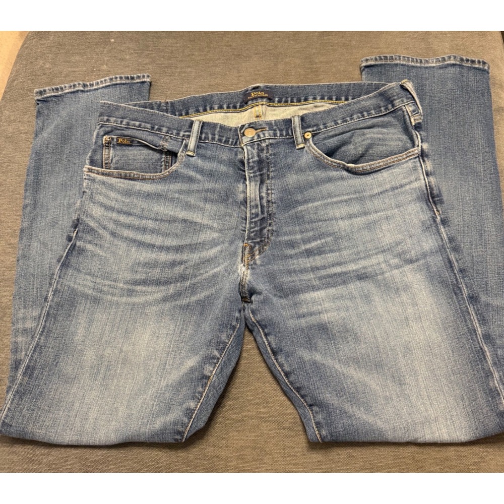 Polo‎ Ralph Lauren Mens Medium Wash Straight Leg Denim Jeans 36x30 RN41381
